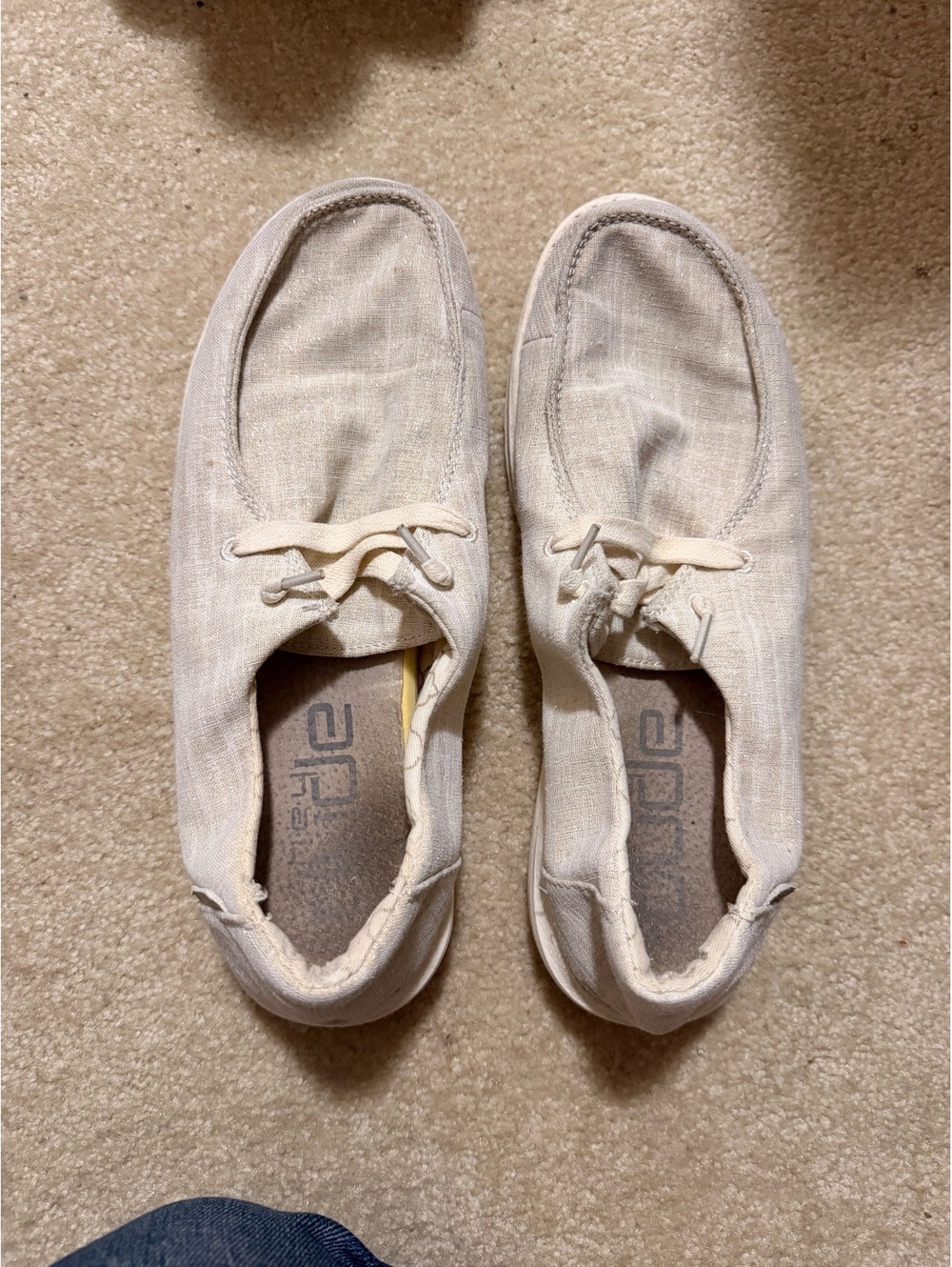 Women’s Cream Sparkly HeyDudes